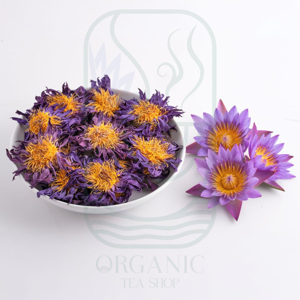 Premium Blue Lotus Flowers (Nymphaea caerulea) – Natural Dried Whole Flowers for Herbal Tea and Botanical Use