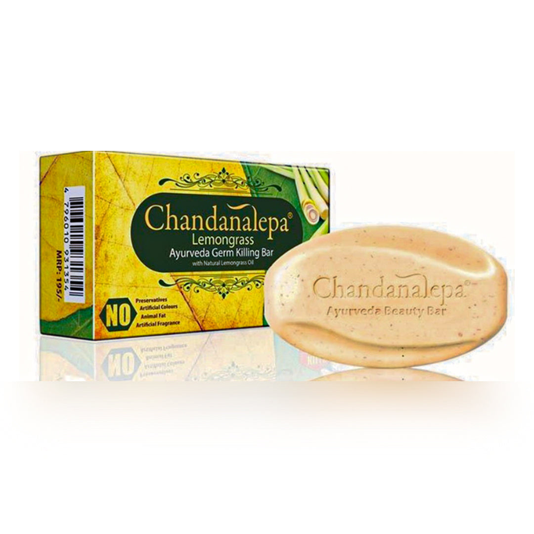 Chandanalepa lemongrass ayurvedic herbal soap bar with herbal extracts