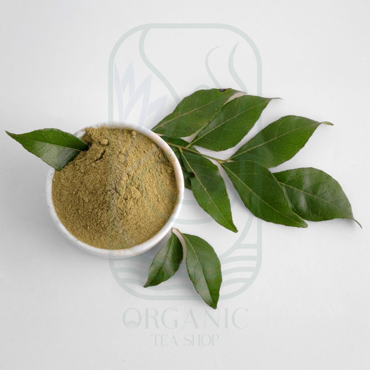 Curry leaf powder ground Murraya koenigii herbal powder